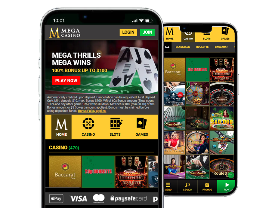 MEGA Casino mobile-screenshots